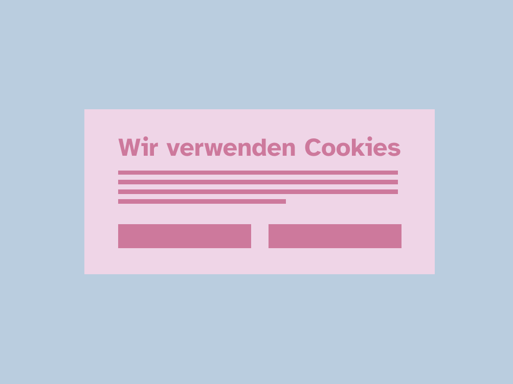Schemazeichnung: ein abstrakter Cookiedialog